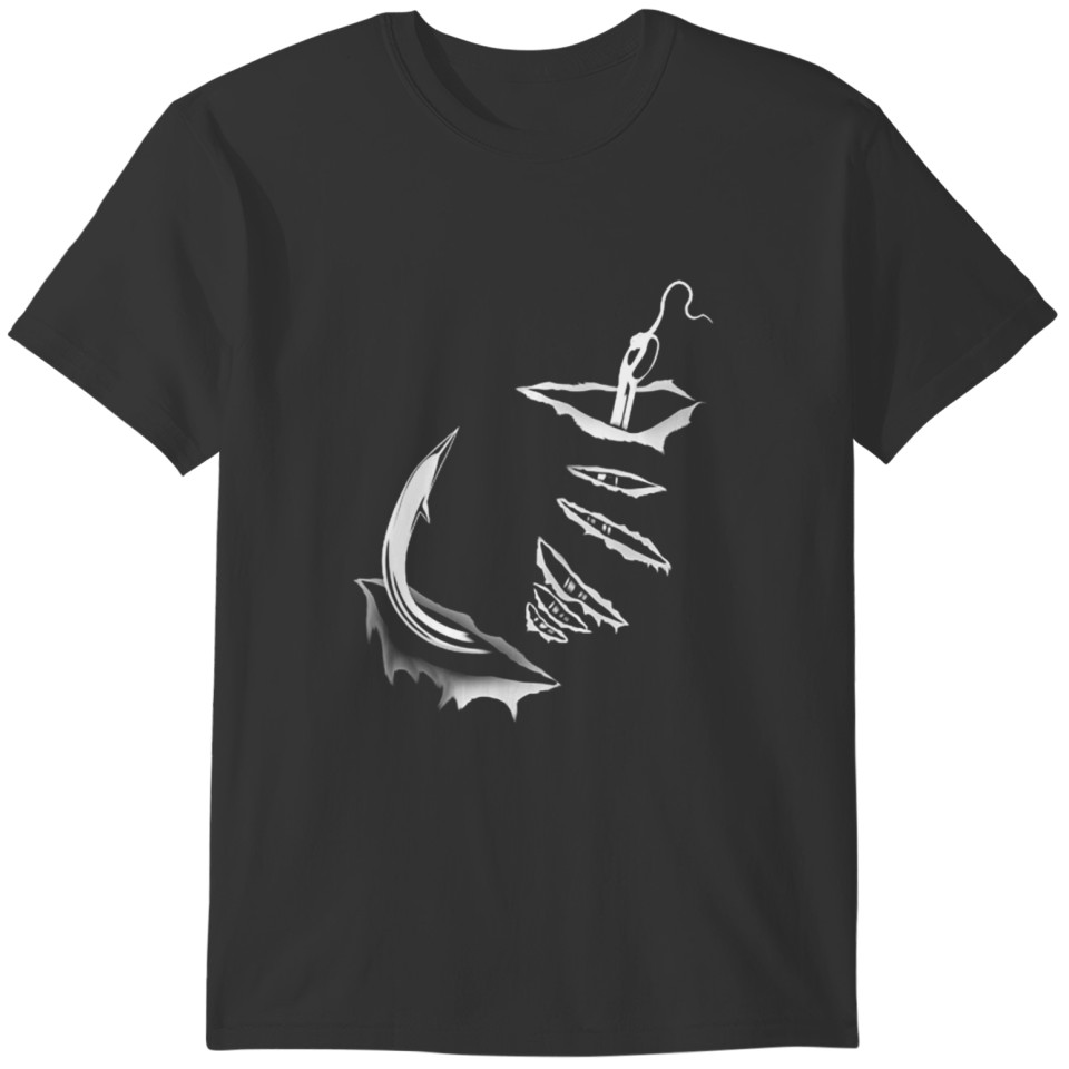 Fishing Hook Inside Funny Fisherman Gift T-shirt
