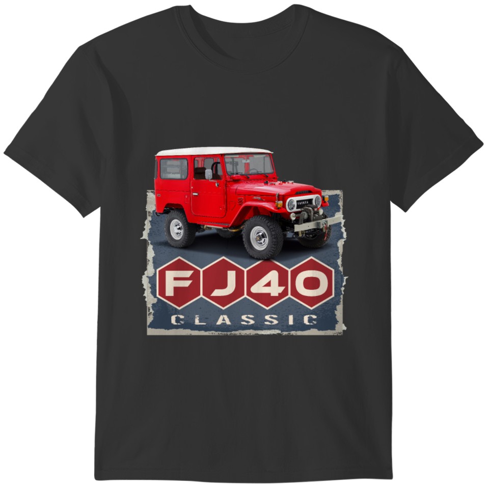 FJ40 Red Classic Truck T-shirt