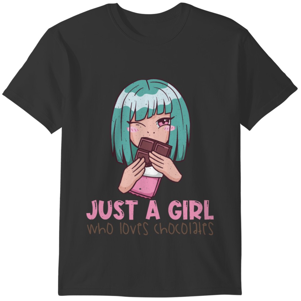 Girl Who Loves Chocolate Sweets Dessert Day T-shirt