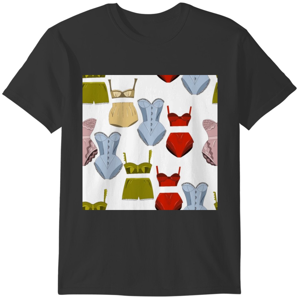 Fun Womens Lingerie / Underwear Clothing Pattern T-shirt