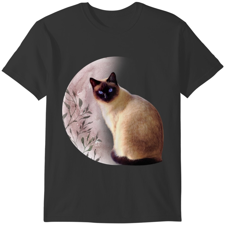 moon and cat, vintage gift idea. T-shirt