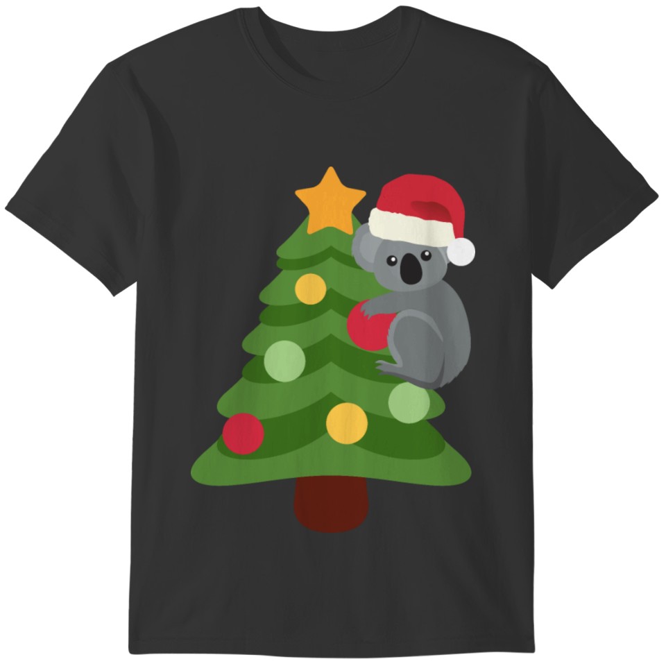 Koala in Christmas Tree T-shirt