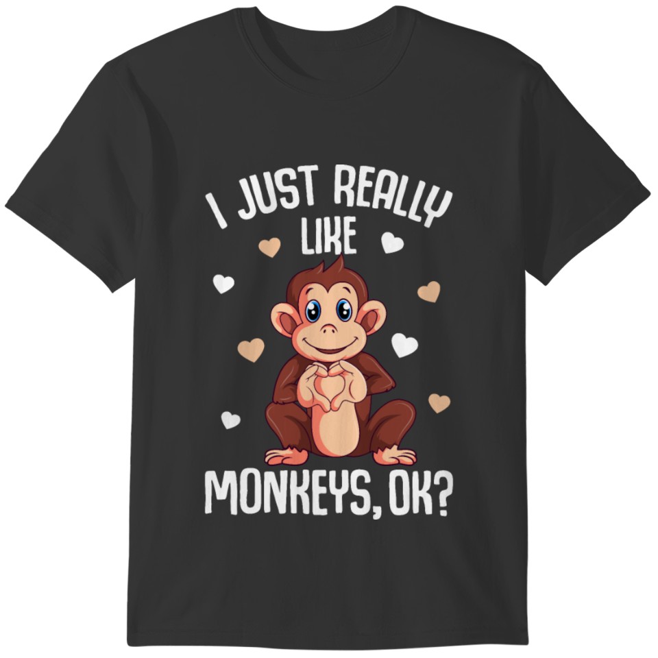monkey children girl gift T-shirt