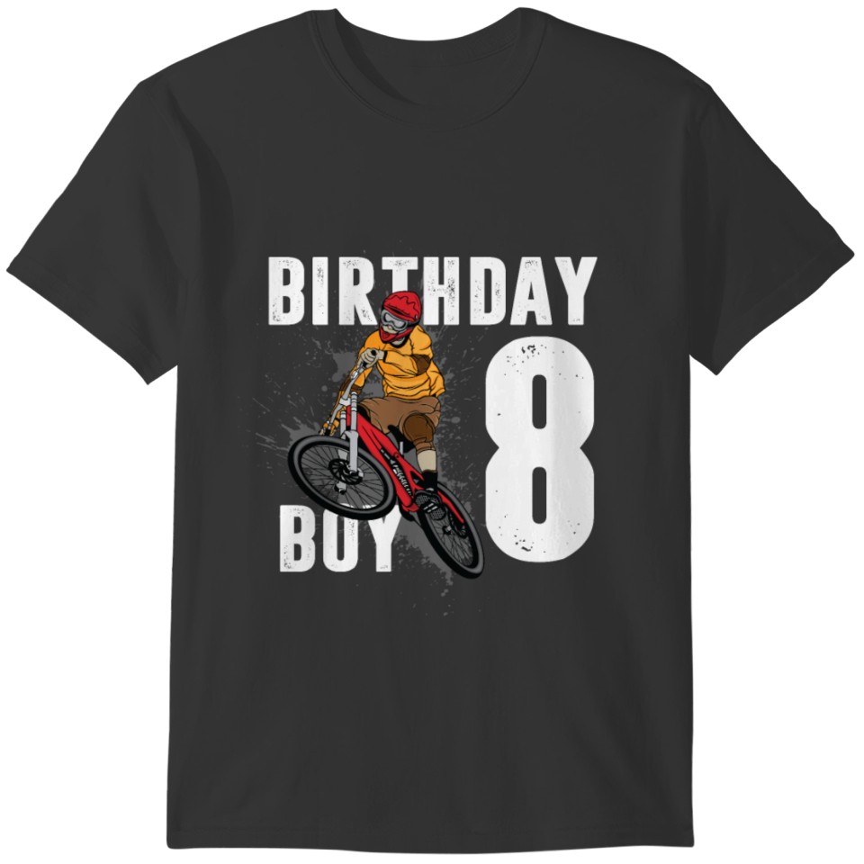 Dirt Bike 8th Birthday Boys Bike Extreme Sports T-shirt