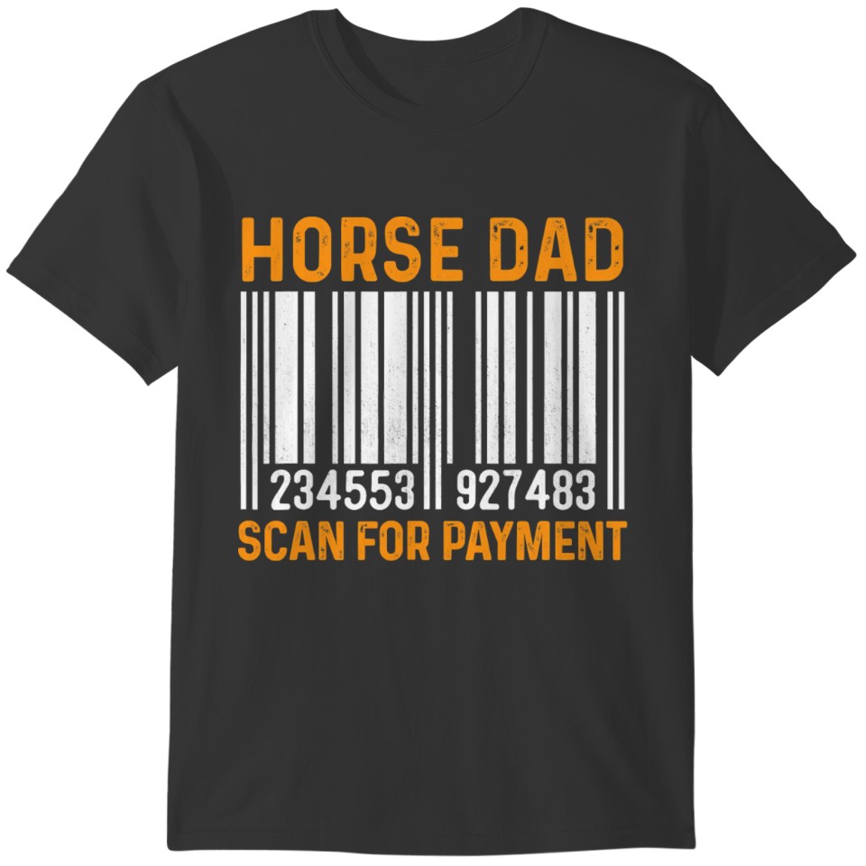 Mens Dad Of Horse Lover Equestrian Horseback Rider T-shirt