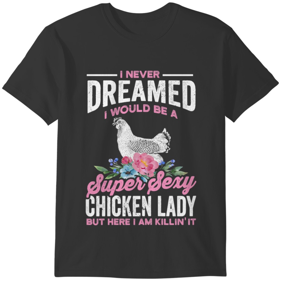 Womens Chicken Lover Graphic Women Girls Farmer T-shirt