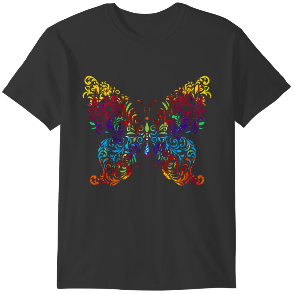 Beautiful Butterfly Abstract Colorful Biology Inse T-shirt