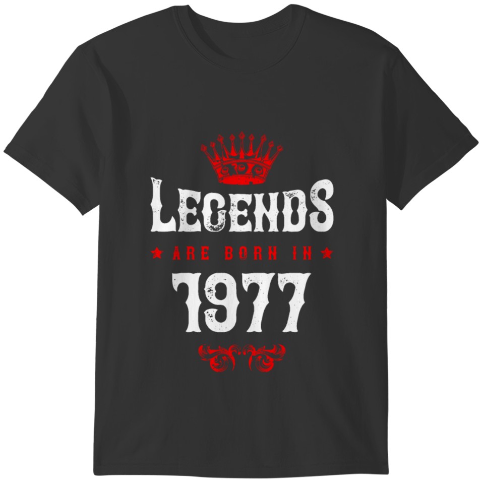 1977 legends born in T-shirt