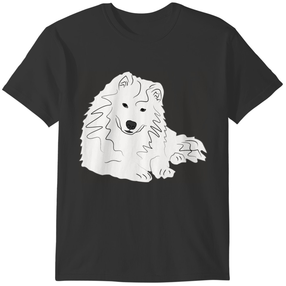Samoyed dog art, Samoyed dog lovers T-shirt