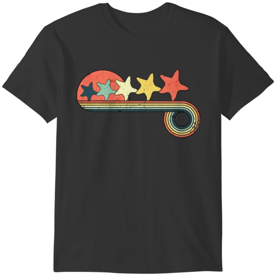 Starfish Retro Vintage Sunset Rainbow Color T-shirt