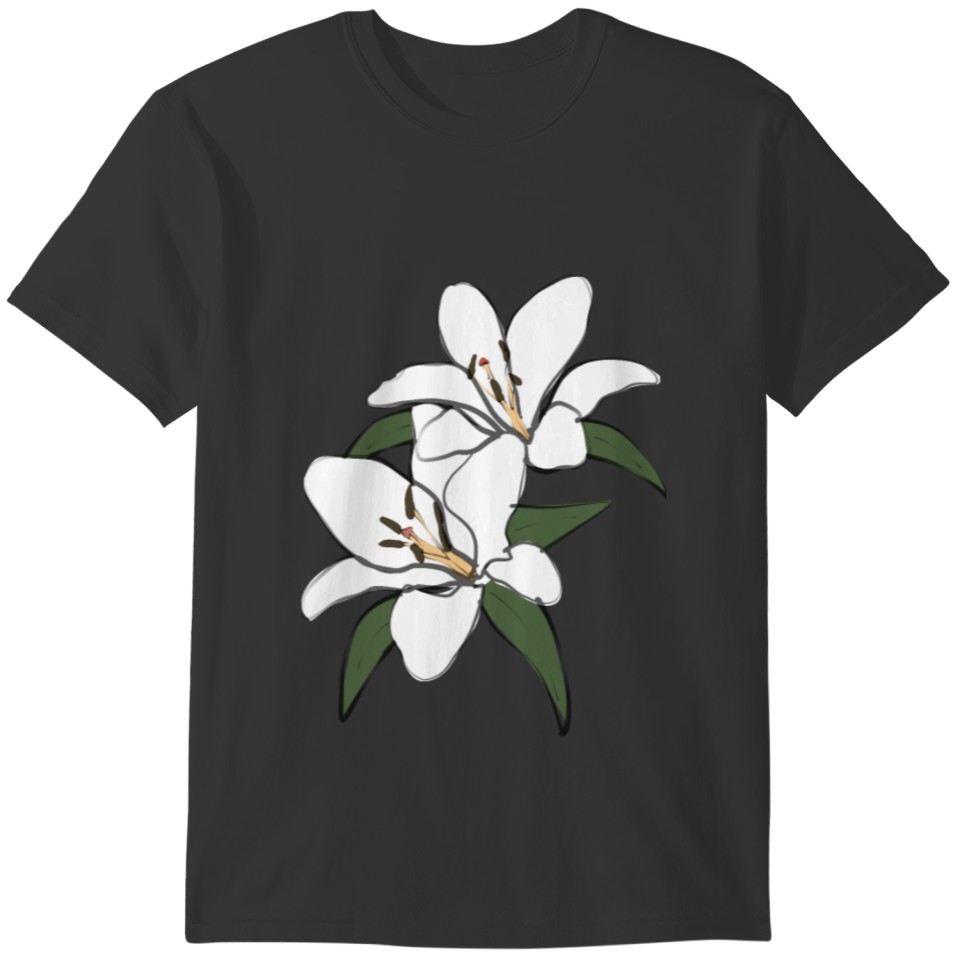 Pure white lily T-shirt