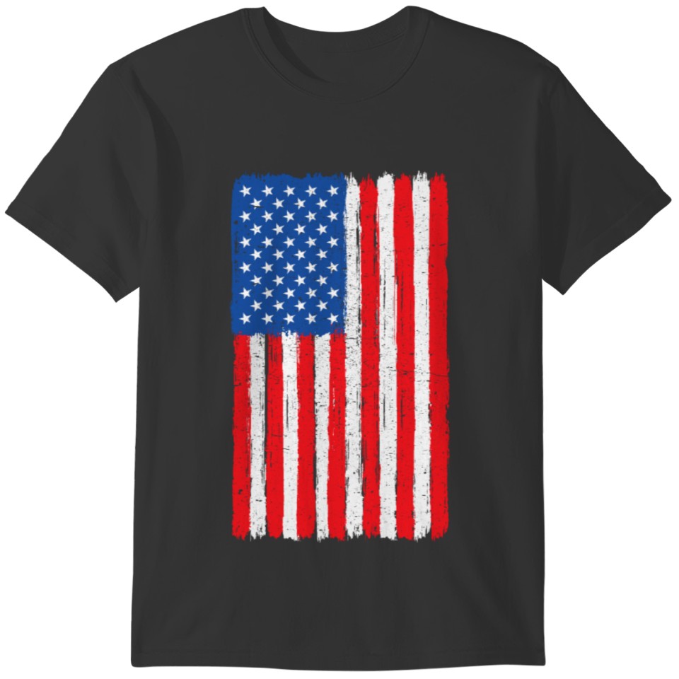 4th of july american flag fourth of july patriotic T-shirt