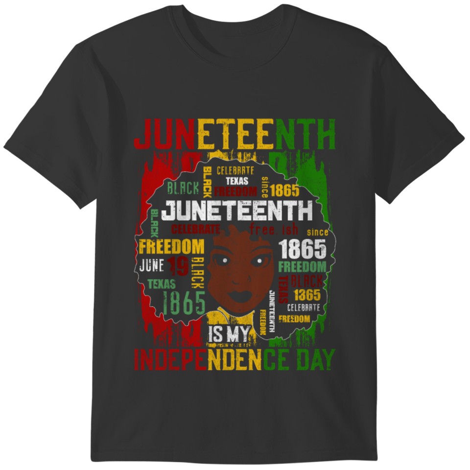 Juneteenth Black Patriotic Women Novelty T-shirt