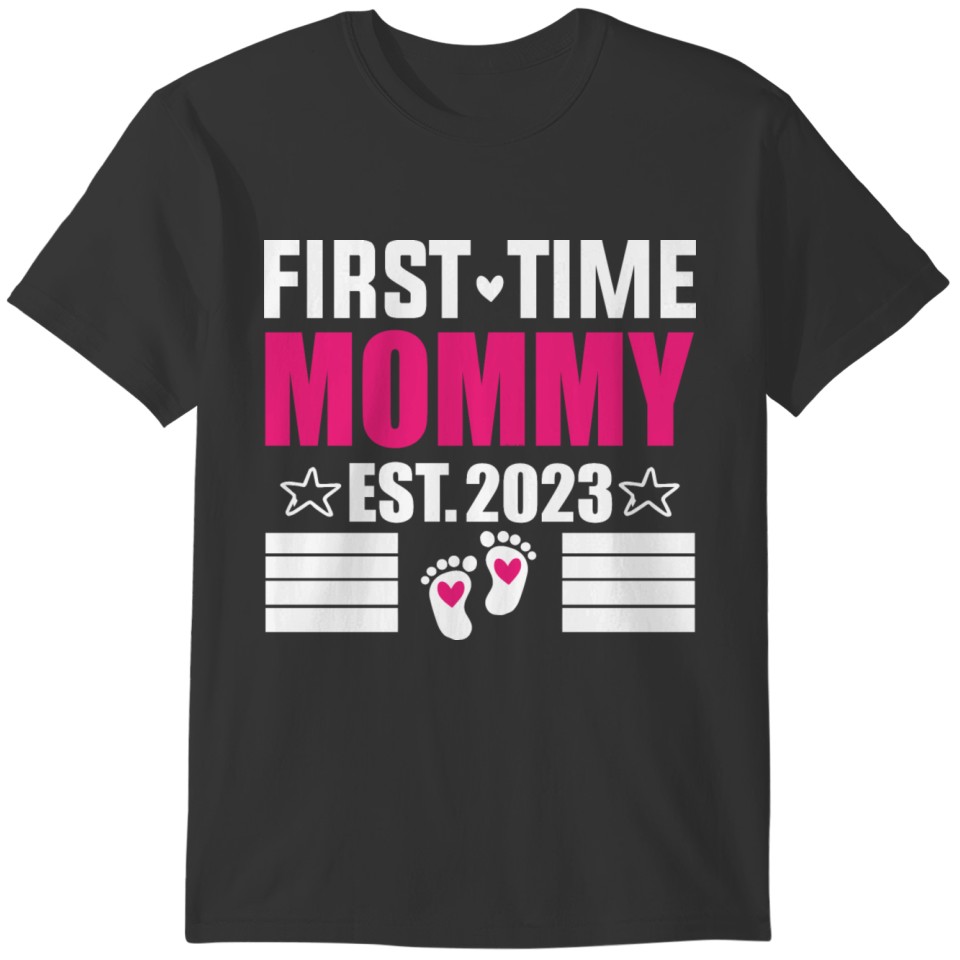First Time mommy Est 2023 Pregnancy Announcement T-shirt