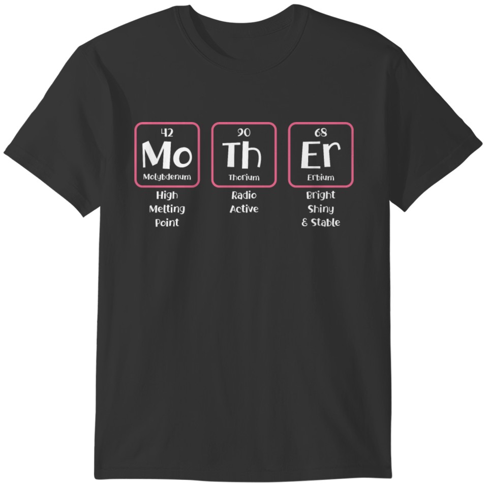 Funny Chemistry Mom Periodic Table Of Elements T-shirt