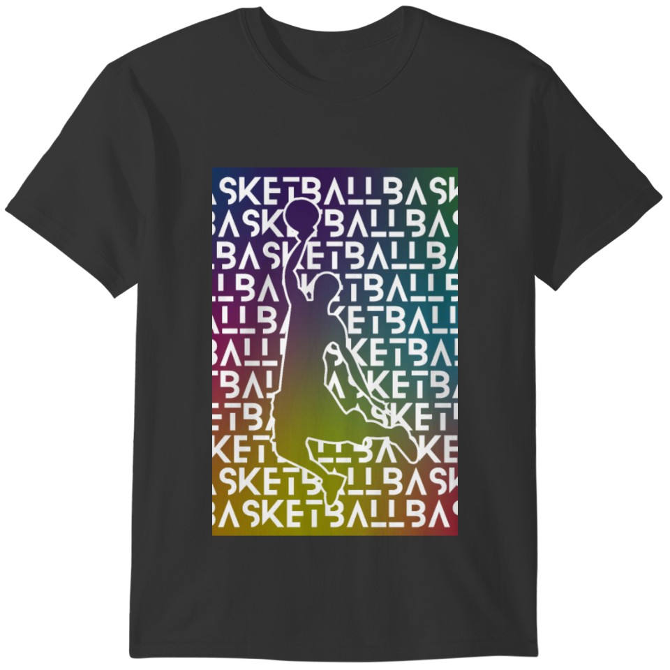 Basketball Poster Colorful | Basketball Gift T-shirt