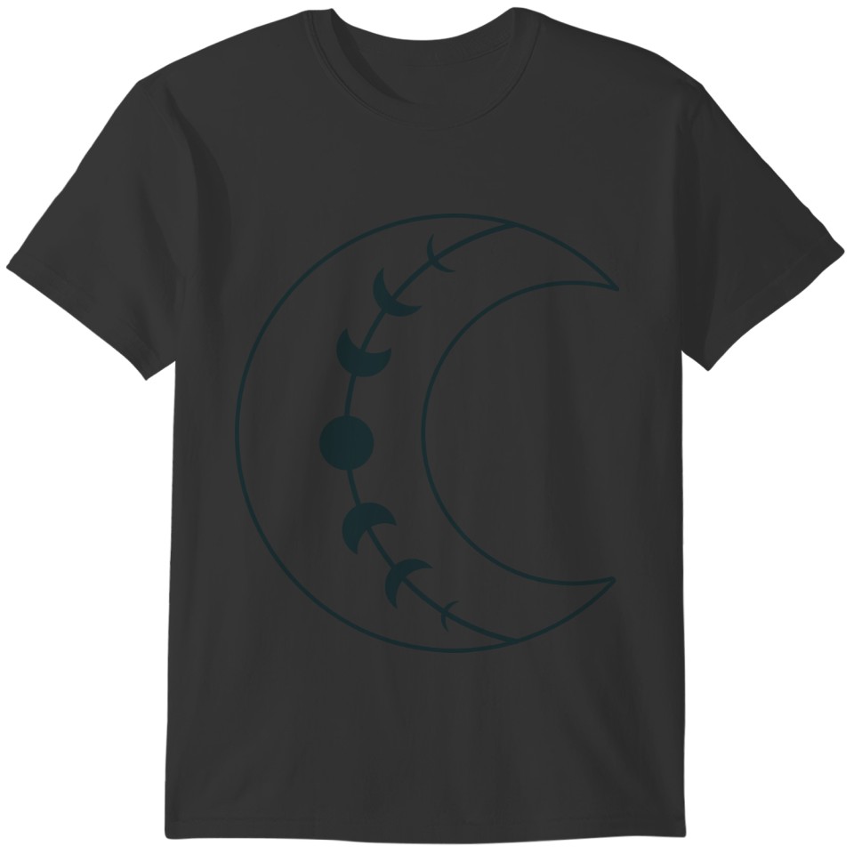 Crescent with moon phases T-shirt