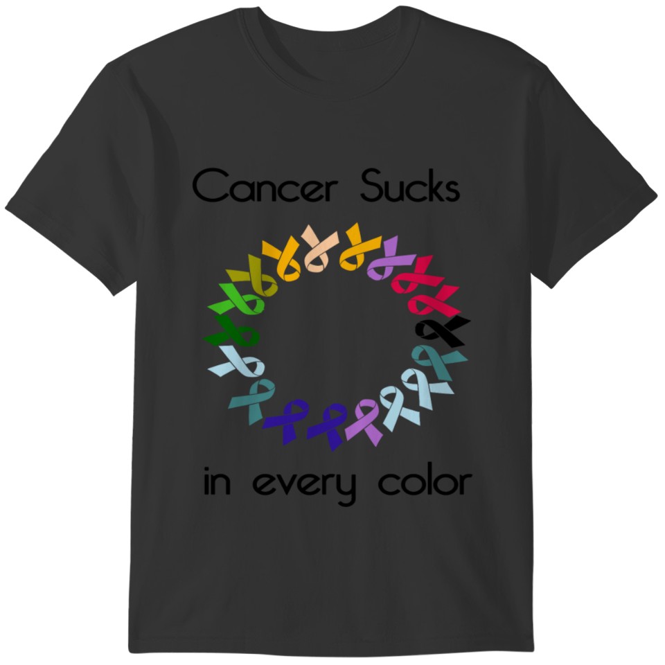 Cancer Sucks All The Awareness Ribbons T-shirt