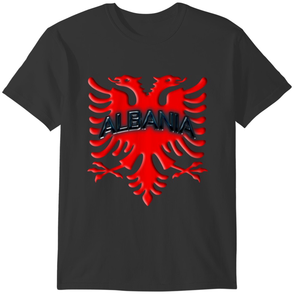 Albanian eagle albania 3d red T-shirt
