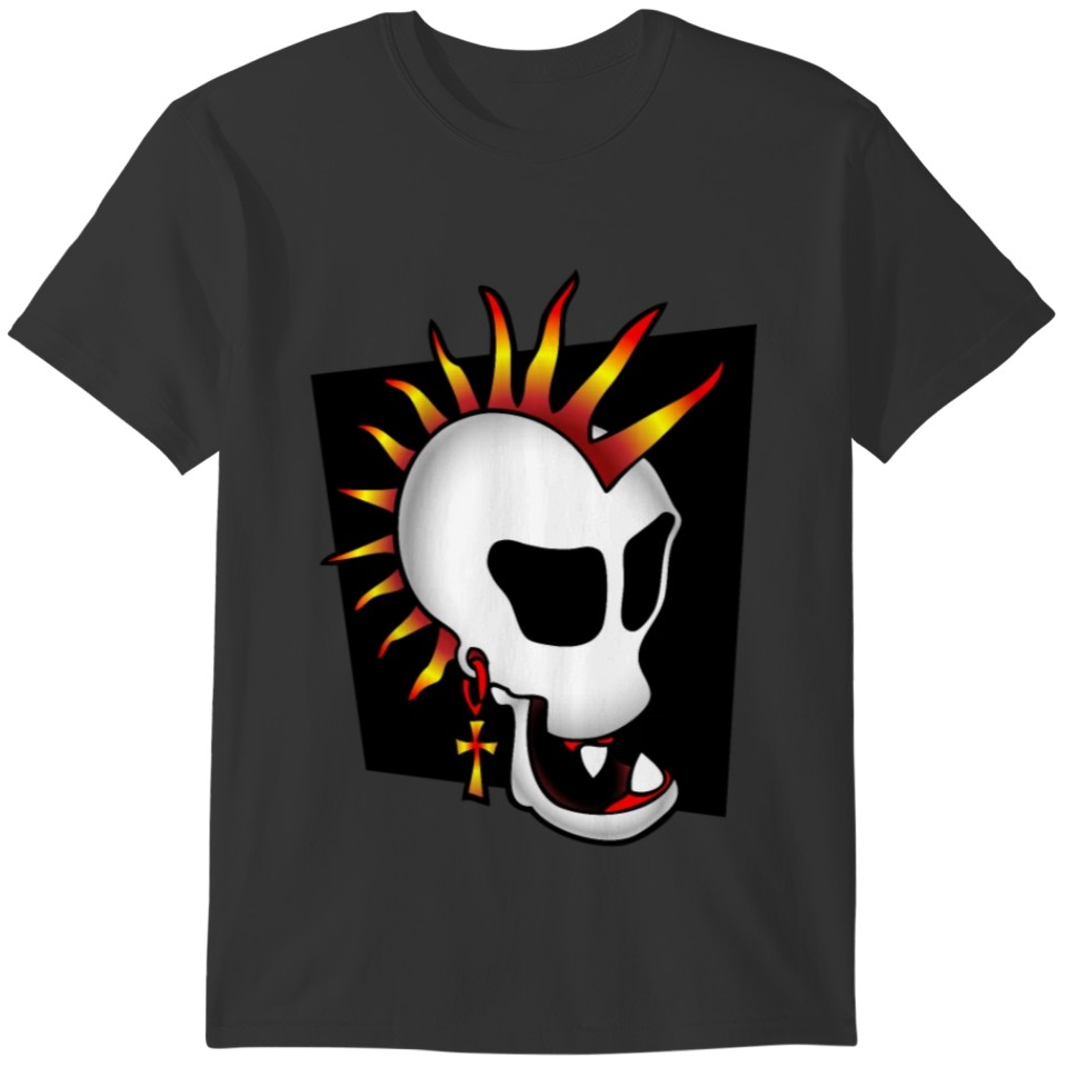 Punk Skull 3a, Pixel Image T-shirt
