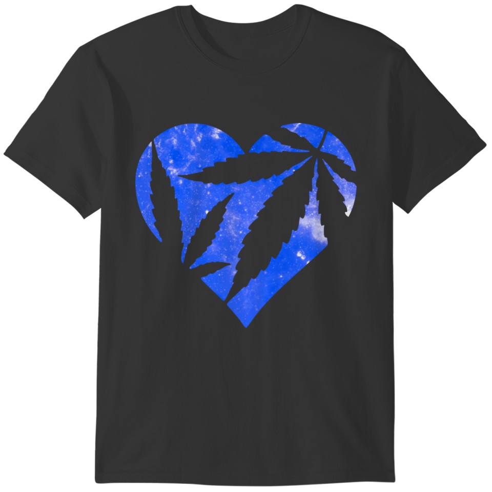 Marijuana Heart Galaxy T-shirt