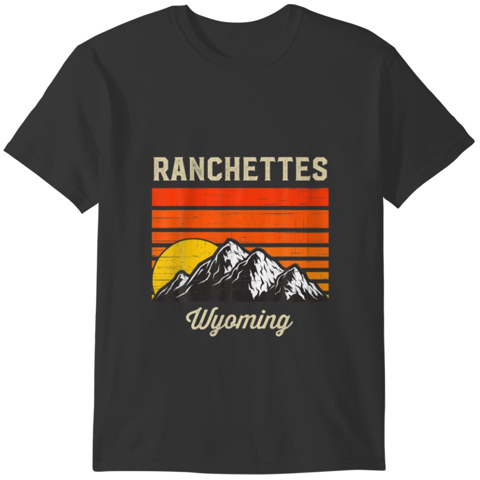 Ranchettes Wyoming Retro City State USA T-shirt