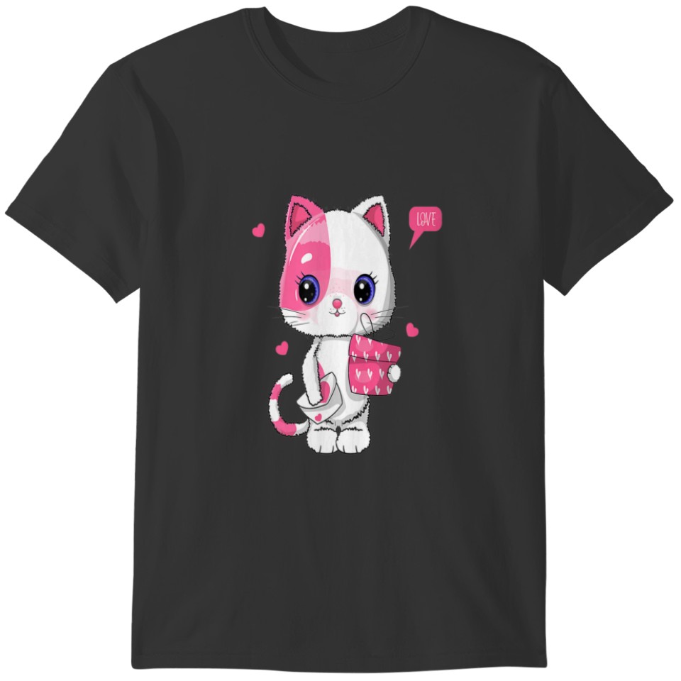 Meow Anime Love Kitty Fun Cartoon Cat Mom And Cat T-shirt
