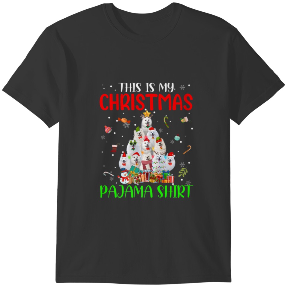 This Is My Christmas Pajama Xmas Tree American Esk T-shirt