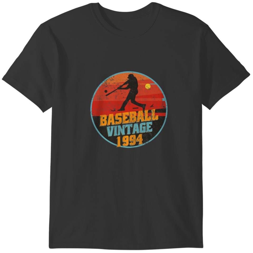 Baseball-Player Vintage Born In 1994 Birthday Base T-shirt