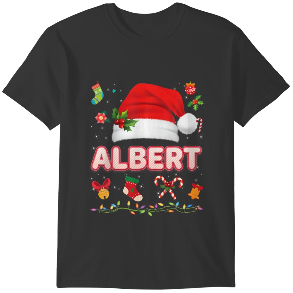 Albert Santa Claus Hat Family Merry Christmas Xmas T-shirt
