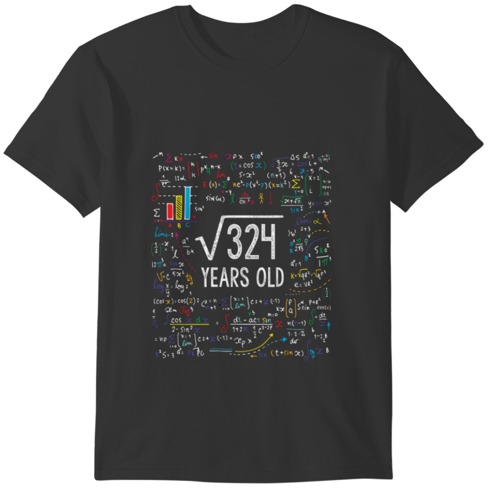 Square Root Of 324 18Th Birthday 18 Year Old Gifts T-shirt