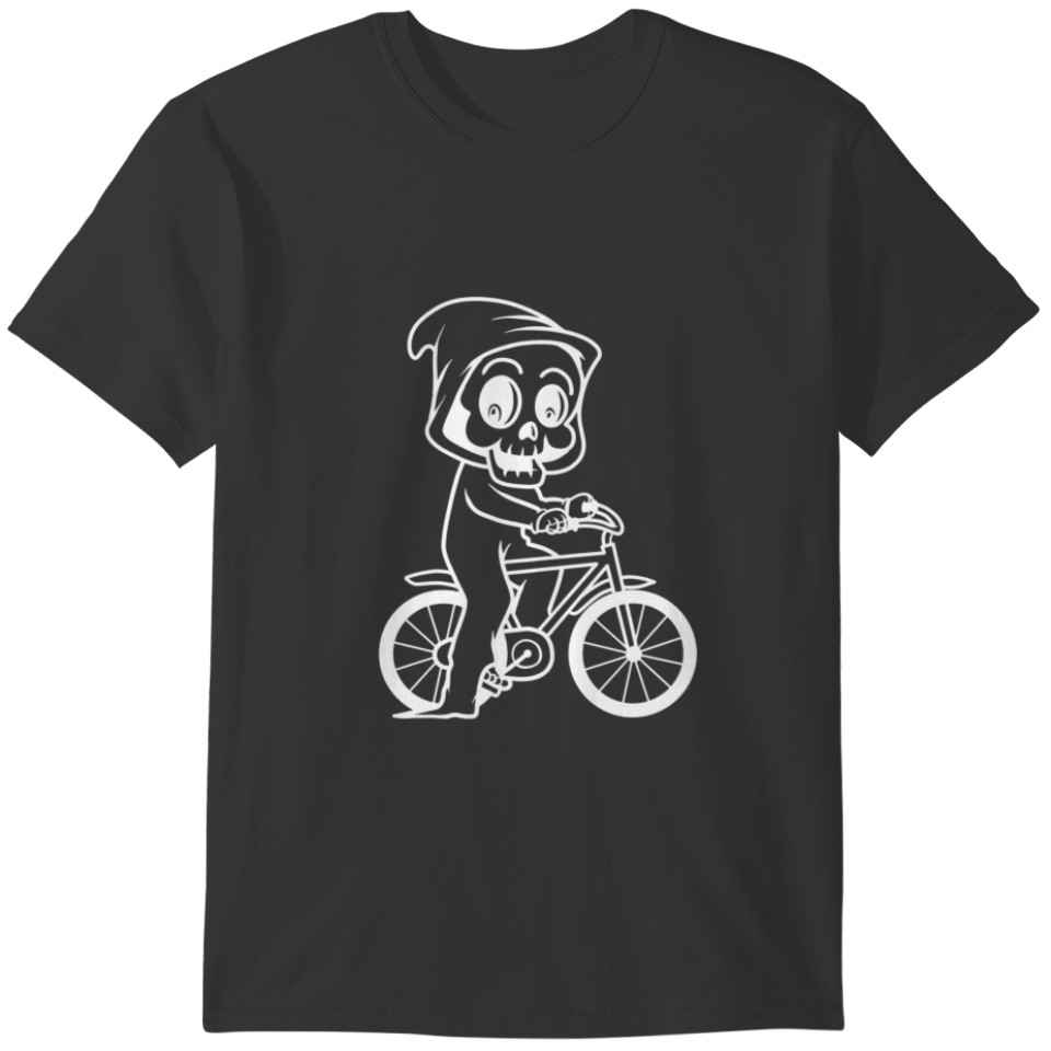 Funny Grim Reaper BMX Bike  Men Kids T-shirt