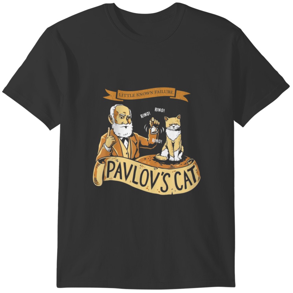 Pavlov's Cat Funny Psychology T-shirt