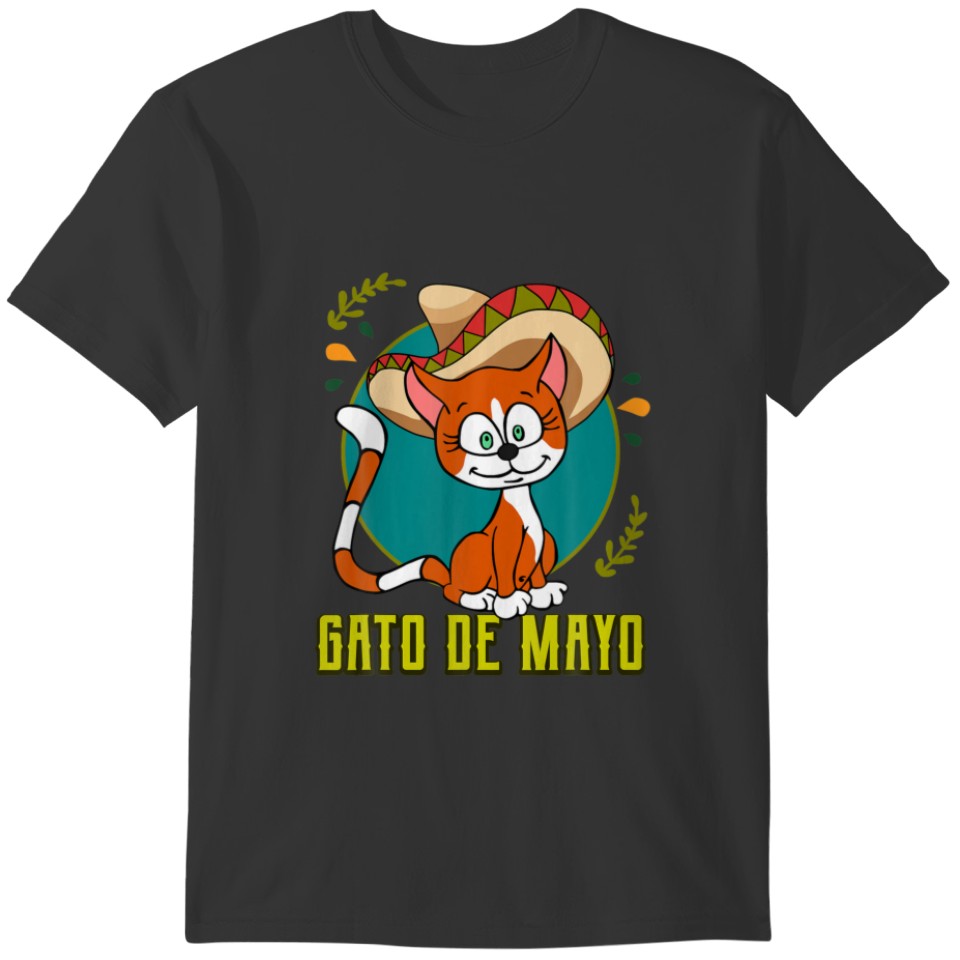Cinco De Mayo Mexican Gato Funny Cat Lover T-shirt