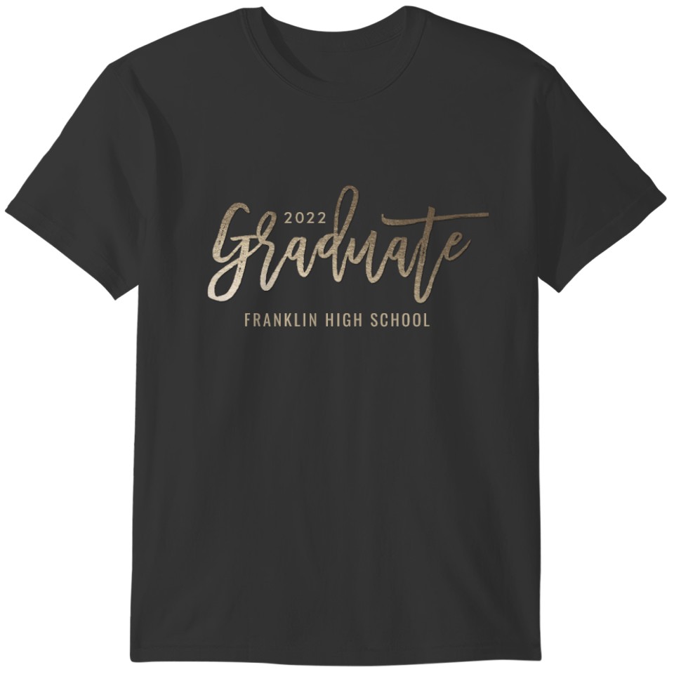 Brushed Glimmer Personalized Graduation Apparel T-shirt
