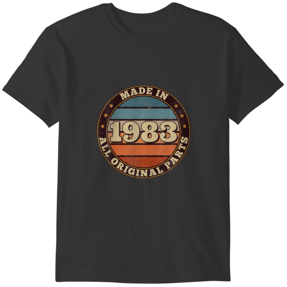 39Th Birthday S For Men Of Vintage Original Parts T-shirt