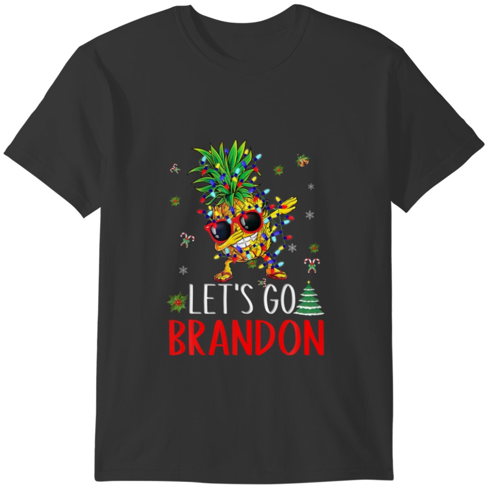 Let's Go Brandon Christmas Pinapple Dabbing T-shirt