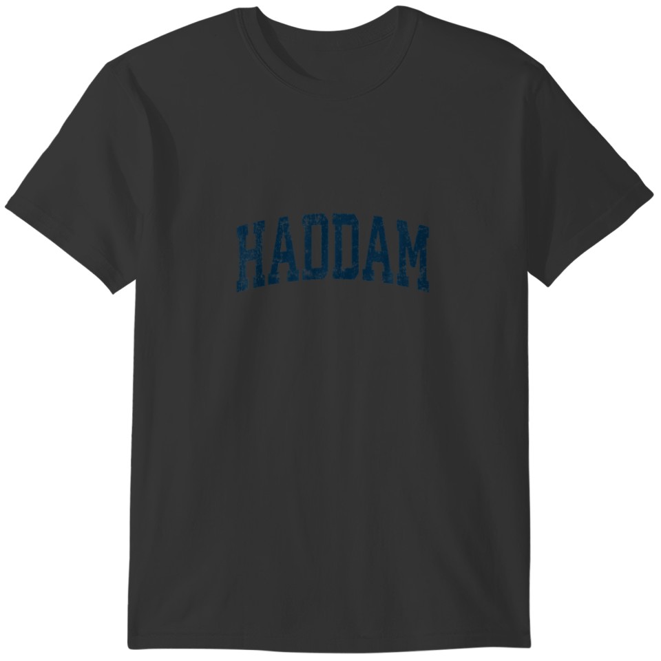 Haddam Connecticut CT Vintage Athletic Sports Navy T-shirt
