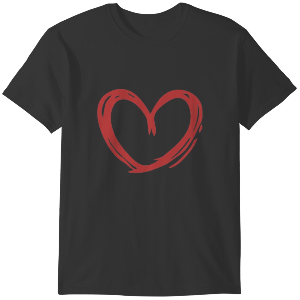 Drawn Heart, Romantic Love Proof Plus Size T-shirt