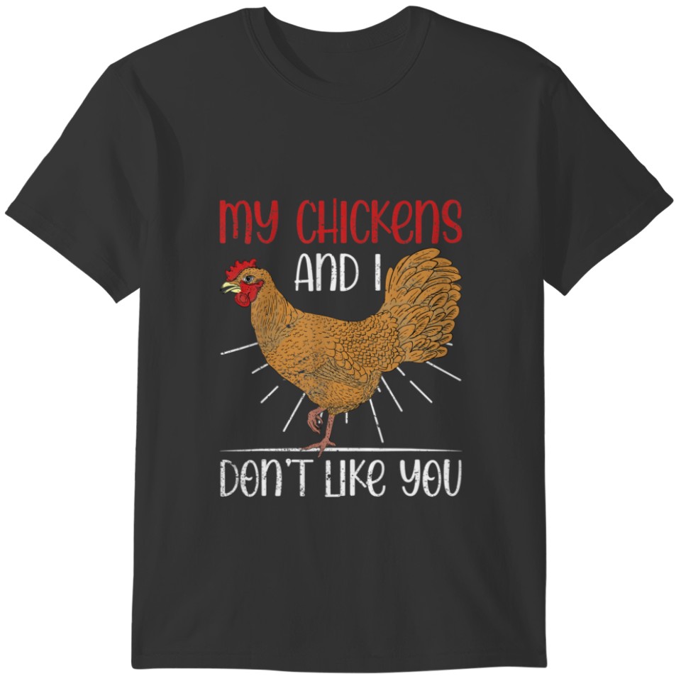 Poultry Bird Funny Farmer Farm Animal Lover Farmin T-shirt