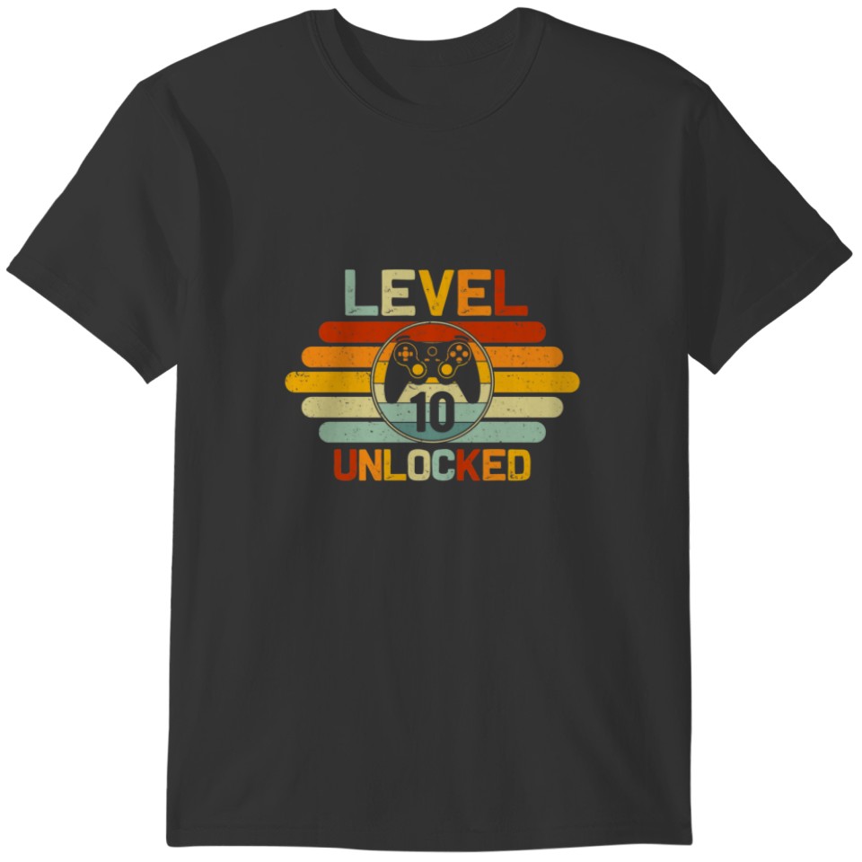 Kids Gamer 10Th Birthday Gift For 10 Years Old Lev T-shirt