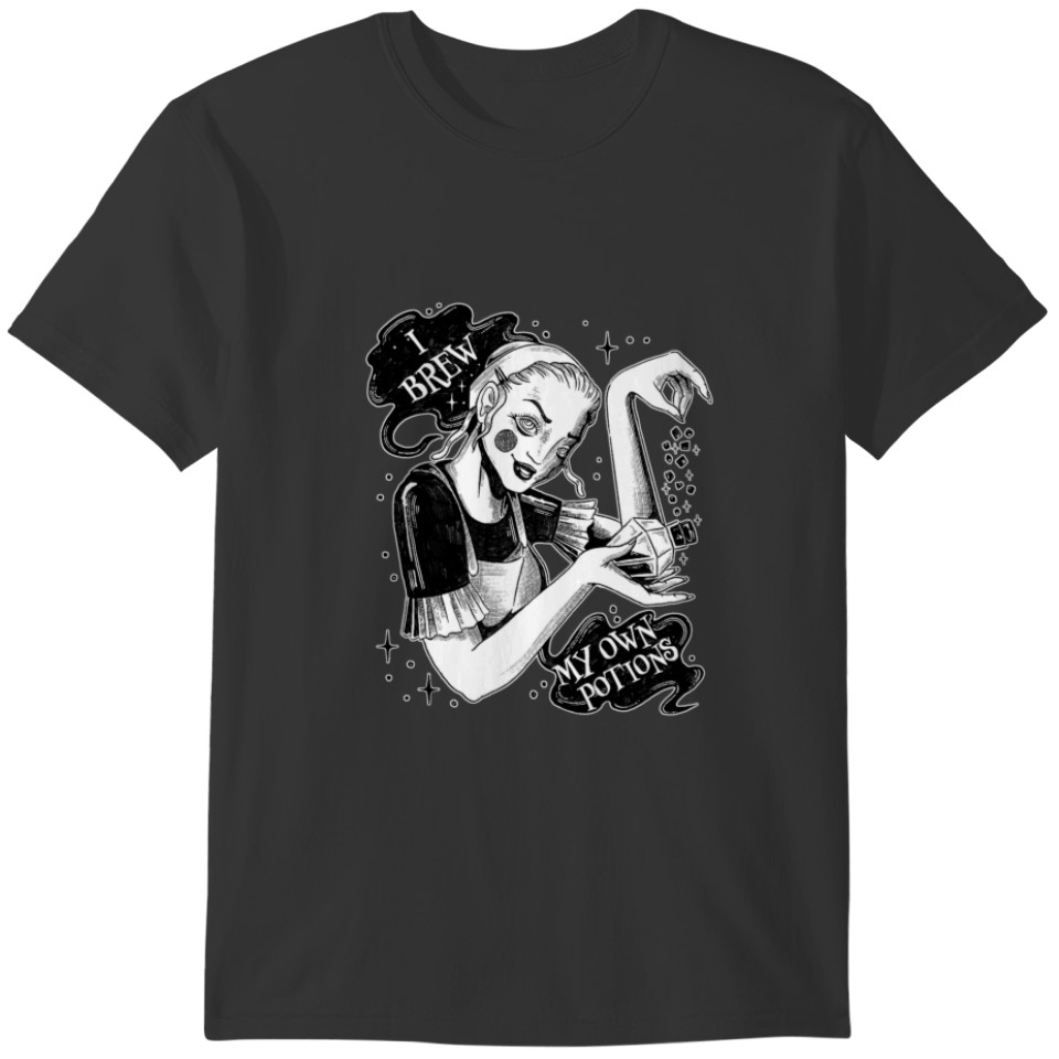 I Brew My Own Potions - Witch Herb Witch Women Hal T-shirt