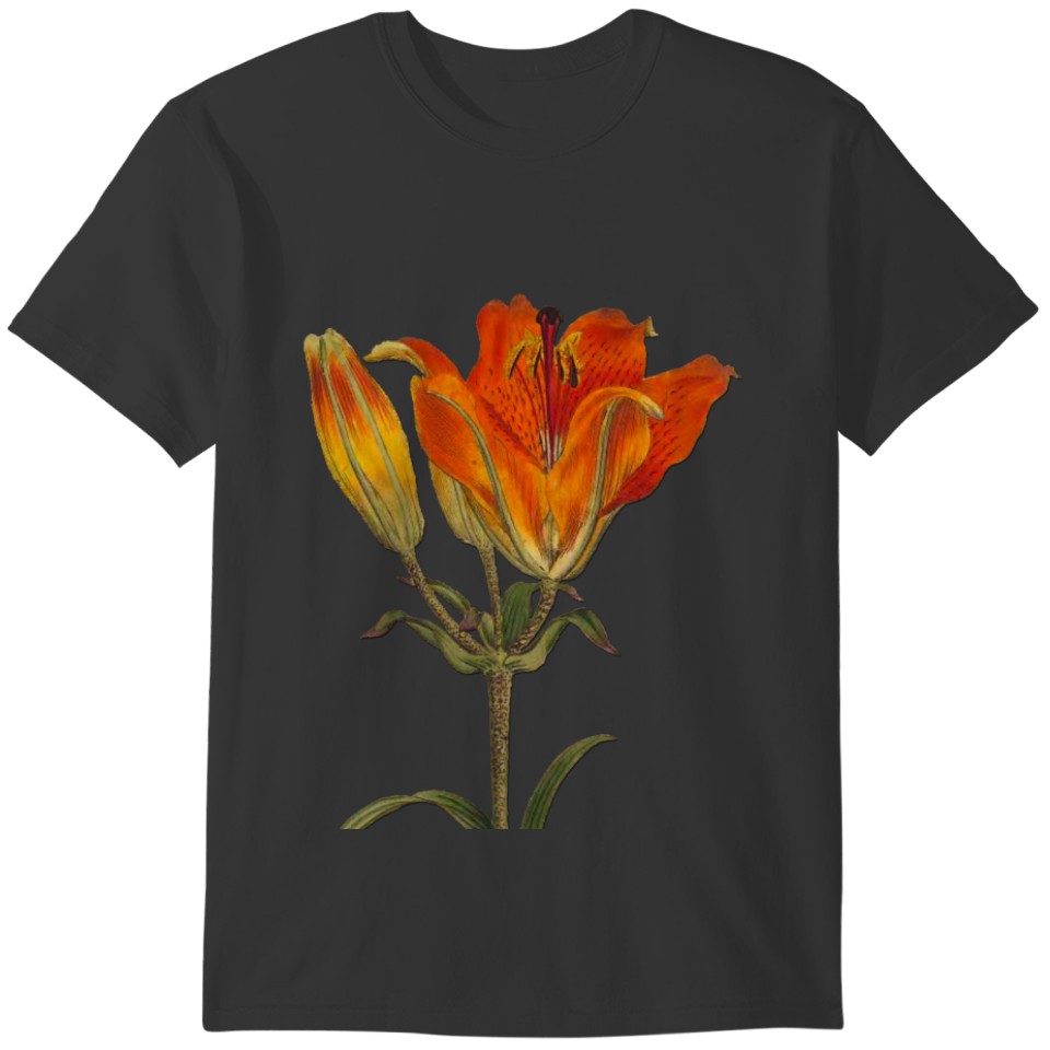 CLASSIC RED LILIES ILLUSTRATION T-shirt