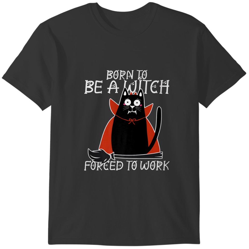 Halloween Black Kitten Funny Cat Lover Born To Be T-shirt