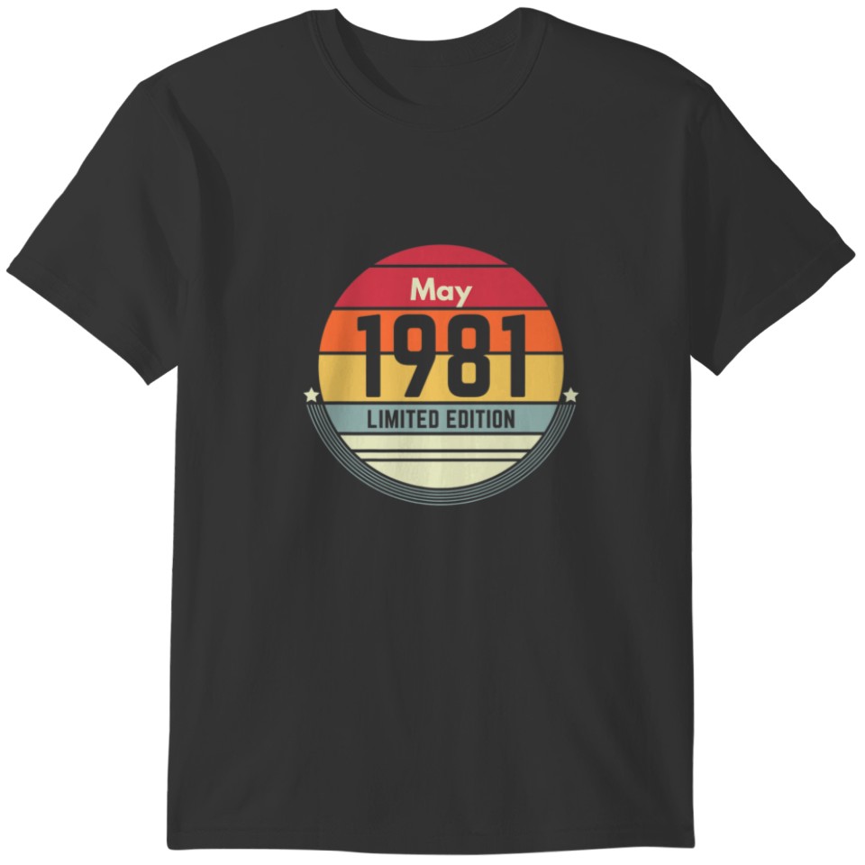 40Th Birthday May 1981 Vintage Retro Women T-shirt