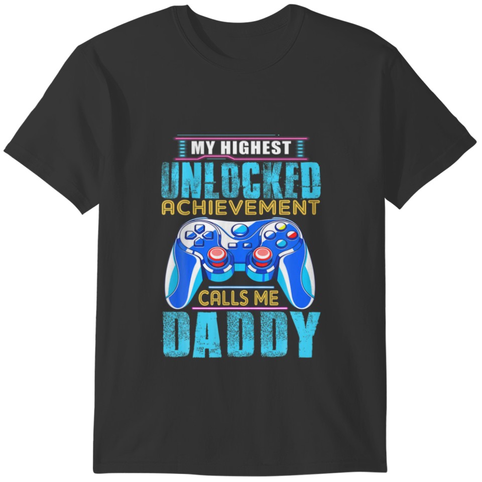 Mens Funny Gamer Dad Unlocked Video Gaming Father' T-shirt