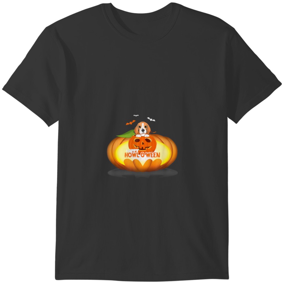 Cute Halloween Beagle Dog Pumpkin Costumes Thanksg T-shirt