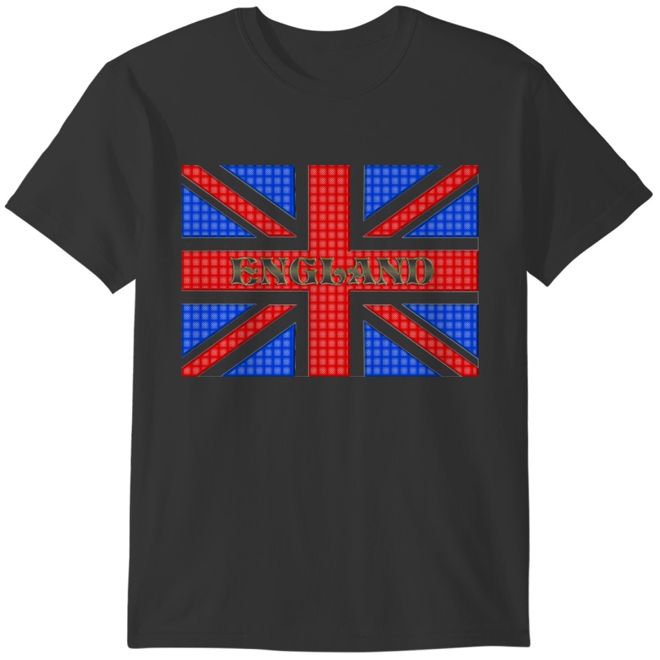 A textured Union Jack flag with Endgland written a T-shirt