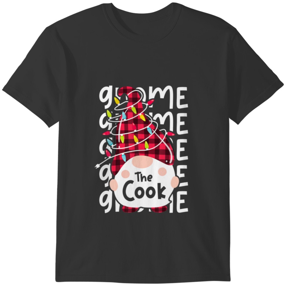 The Cook Gnome Matching Family Fun Christmas Light T-shirt