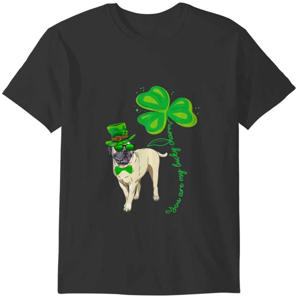 My Bull Dog Is My Lucky Charm Shamrock St Patrick' T-shirt